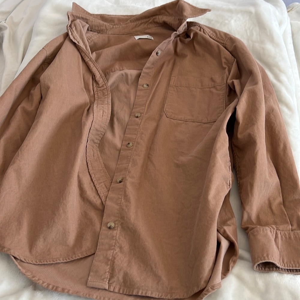 Aritzia Brown Button Down Shirt
